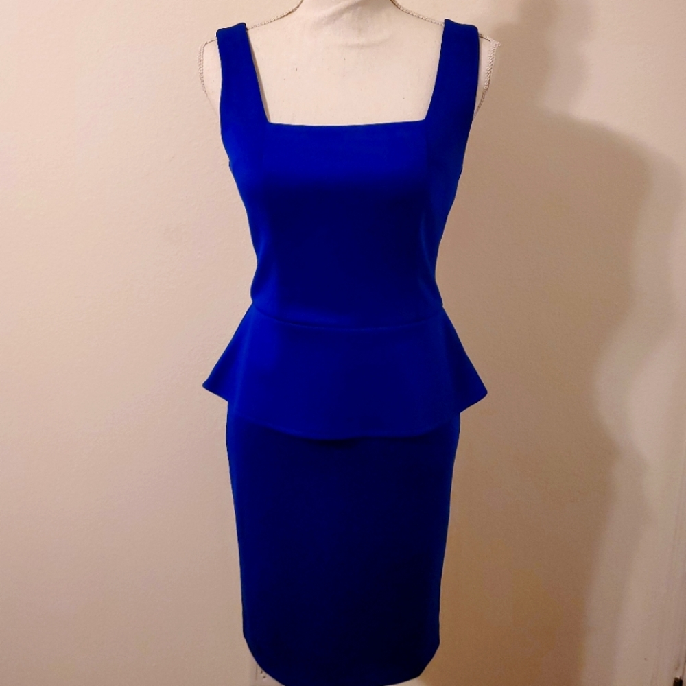 Blue Peplum Dress